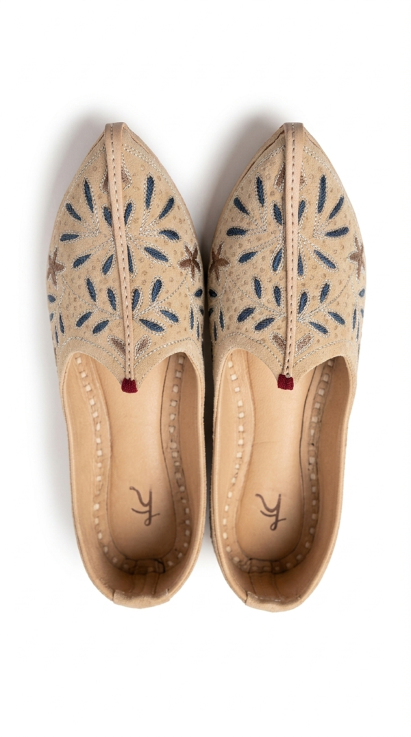 MyMarwar Blue Sprig Rajasthani Jutti for Men