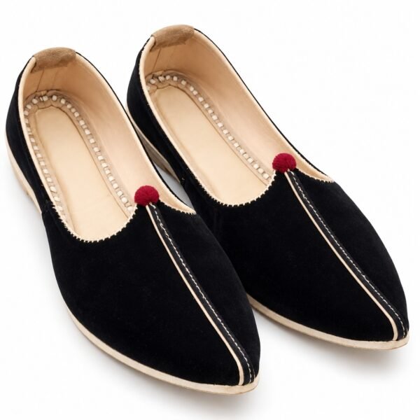 MyMarwar Classic Black Rajasthani Mojadi for Men
