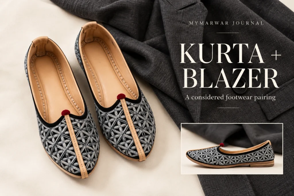 Shoes for Kurta and Blazer: Mojari, Texture and Trouser Balance