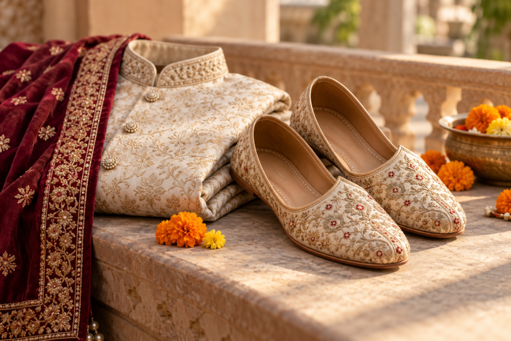 One Pair of Mojadi for Several Wedding Functions: How to Choose